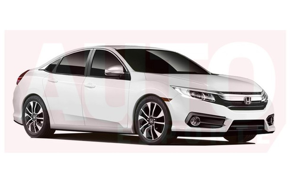 Veja projeção da nova geração do Honda Civic (Foto: Renato Aspromonte/Auto News Brasil) — Foto: Auto Esporte