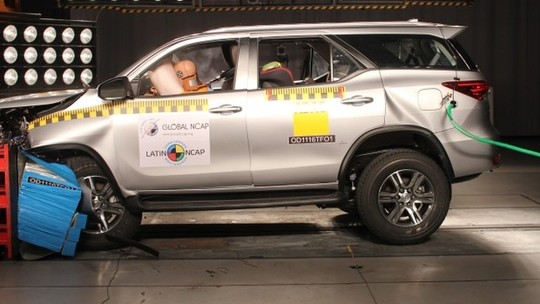 Toyota SW4 recebe nota máxima em testes do Latin NCAP