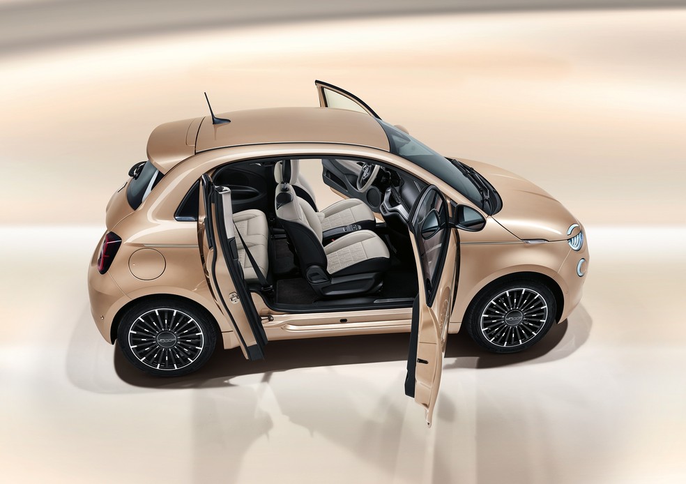 A versão Fiat 500 3+1 tem 3 portas.  — Foto: Divulgação