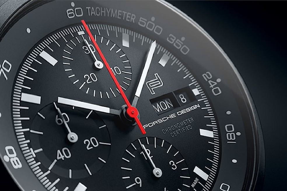 Chronograph 1 - 75 Years Porsche Edition estará à venda em 8 de junho no site da Porsche Design — Foto: Divulgação