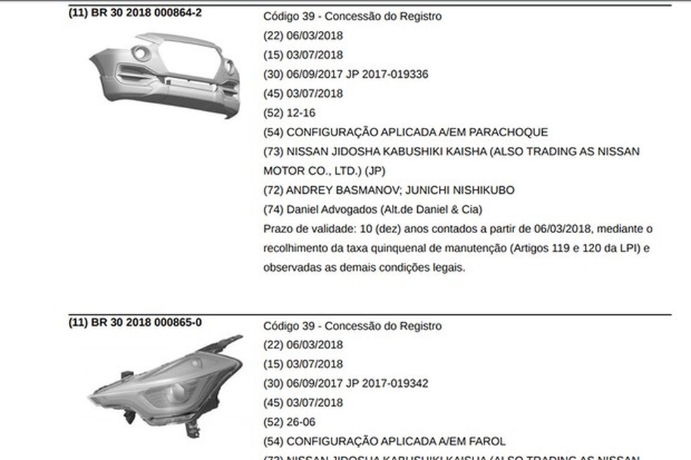 Registro de peças são do Datsun Cross (Foto: Divulgação) — Foto: Auto Esporte