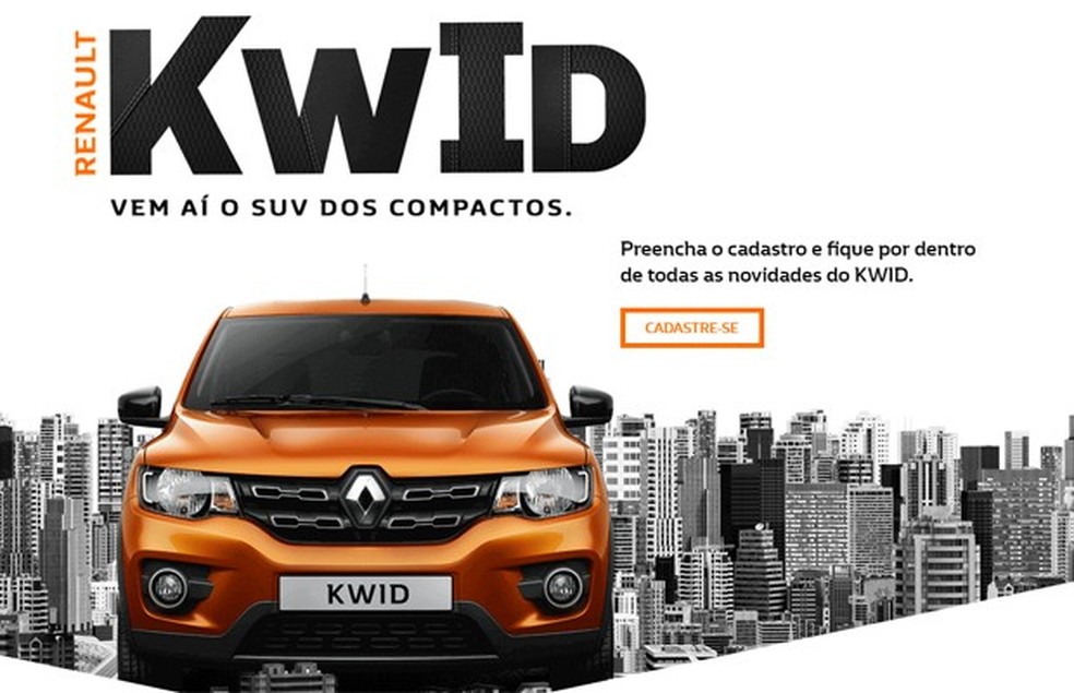 Renault Kwid ganha site no Brasil (Foto: Reprodução) — Foto: Auto Esporte