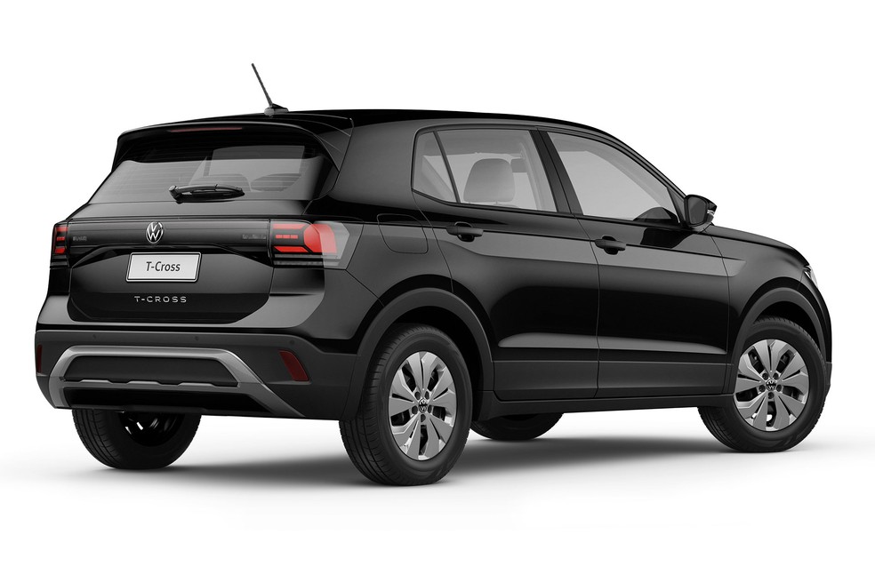 Novo Volkswagen T-Cross Sense tem as novas lanternas de LED e rodas cobertas por calotas — Foto: Divulgação