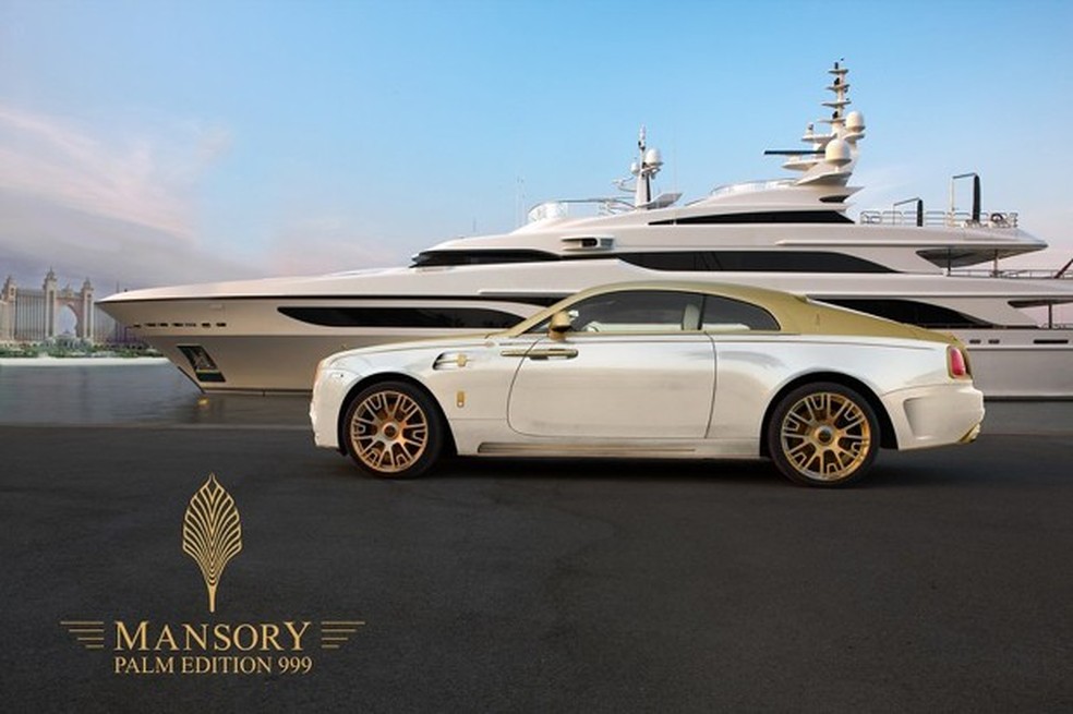 Rolls Royce Wraith em versão "banhada a ouro" da Mansory (Foto: Divulgação) — Foto: Auto Esporte