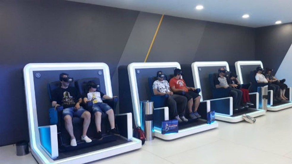 Experiência 4D da Chevrolet no Salão de SP 2018 (Foto: Maria Clara Dias/ Auto News Brasil) — Foto: Auto Esporte