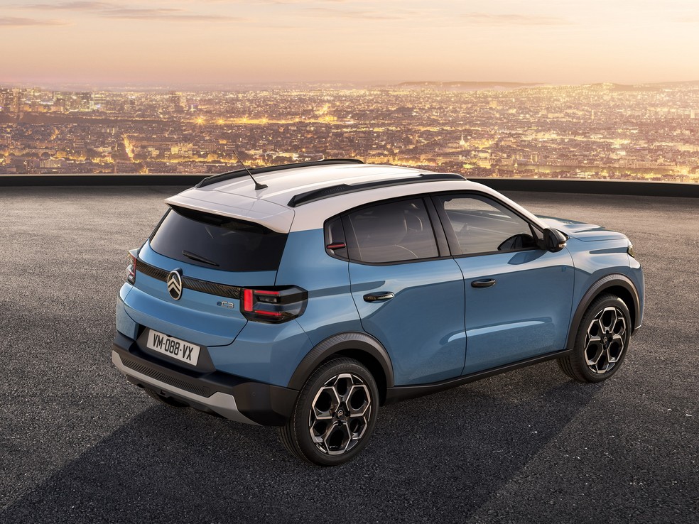 Citroën ë-C3 europeu tem estilo mais futurista e sofisticado que o brasileiro — Foto: Divulgação