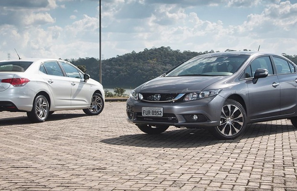 Comparativo: Honda Civic x Citroën C4 Lounge (Foto: Fabio Aro/Auto News Brasil) — Foto: Auto Esporte