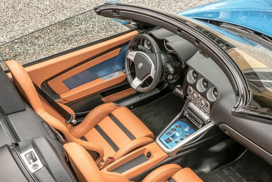 Interior do Alfa Romeo Disco Volante Spyder pela Carrozzeria Touring Superleggera