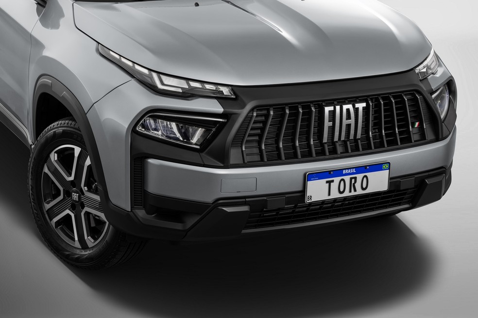 Rodas da Fiat Toro Freedom 2026 têm acabamento exclusivo — Foto: Divulgação