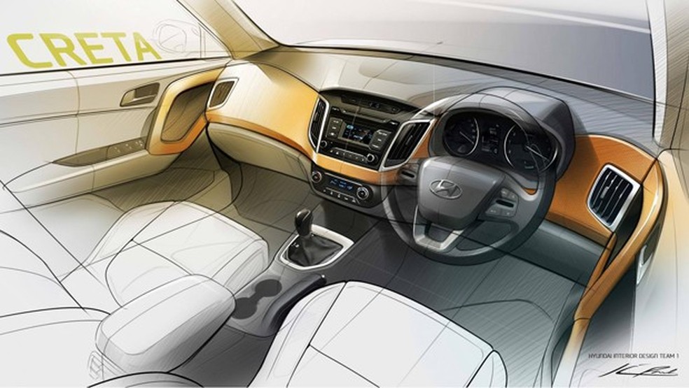 Hyundai revela desenhos do Creta, futuro SUV compacto (Foto: Divulgação) — Foto: Auto Esporte