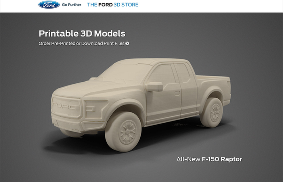 Página 3D da Ford (Foto: divulgação) — Foto: Auto Esporte