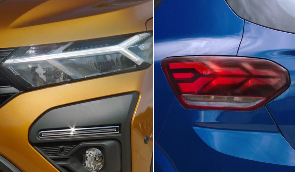 Imagens do novo Sandero reveladas pela Renault  — Foto: Divulgação