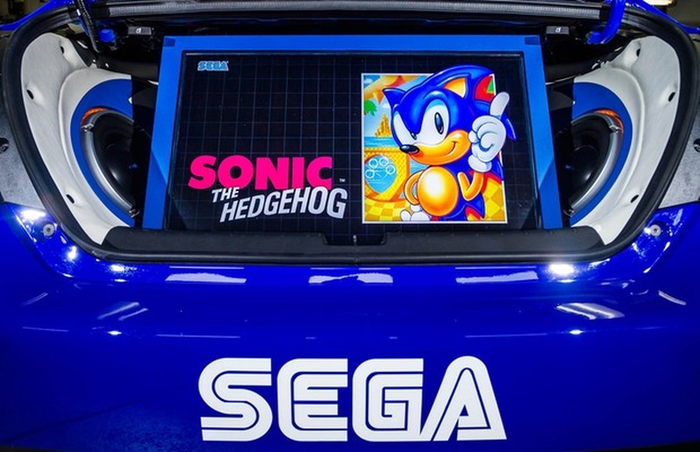 Honda Civic comemora os 25 anos do jogo Sonic (Foto: Divulgação) — Foto: Auto Esporte