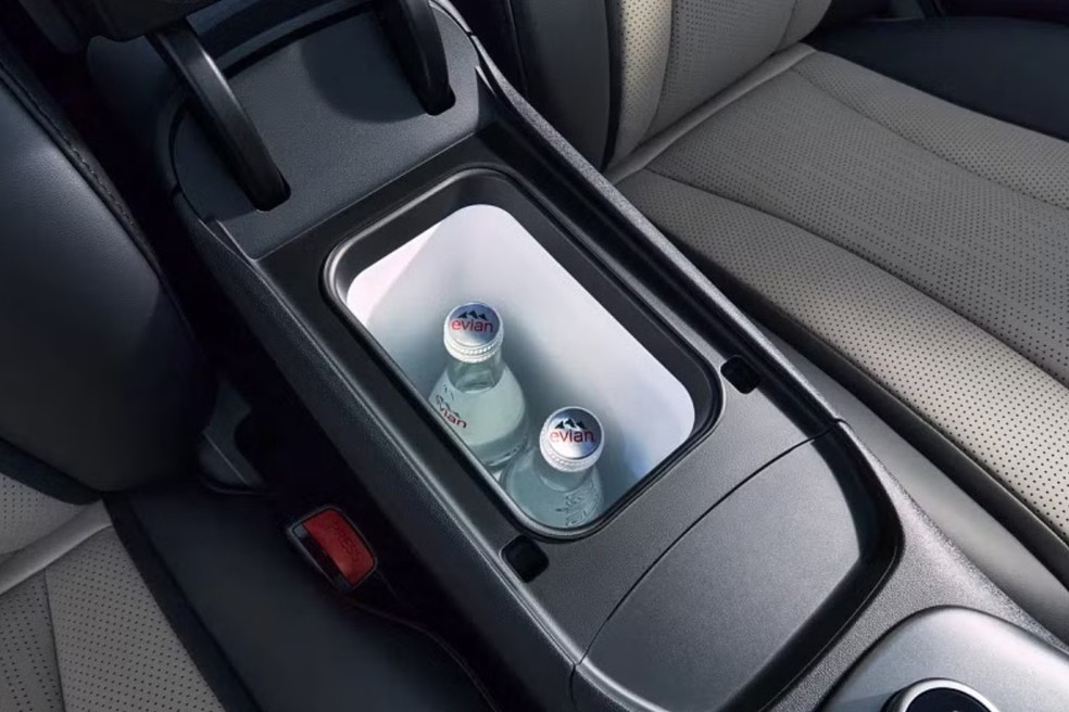 BYD Dolphin 2026 tem até geladeira como opção de equipamento  — Foto: Divulgação