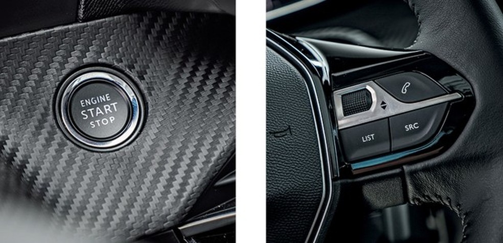 Revestimentos que imitam fibra de carbono estão presentes na versão Griffe testada (Foto: Rafael Munhoz) — Foto: Auto Esporte