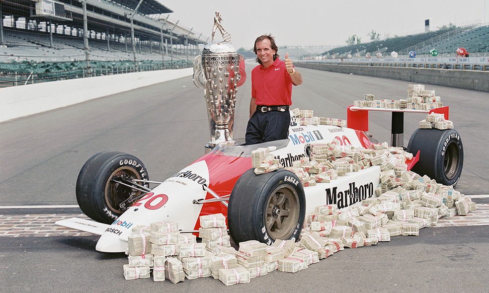 O número 20 da Penske que ganhou as 500 Milhas de Indianápolis em 1989 está na coleção de Brown — Foto: Divulgação