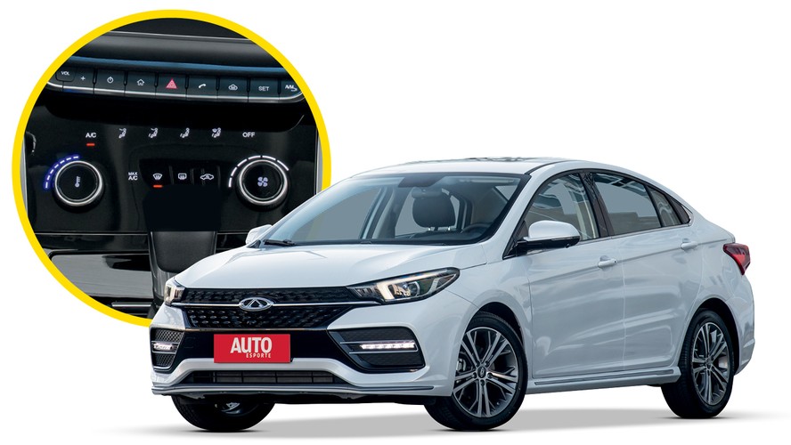 O ar-condicionado do Arrizo 6 é digital, mas  não automático