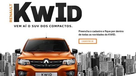 Renault Kwid ganha site oficial no Brasil
