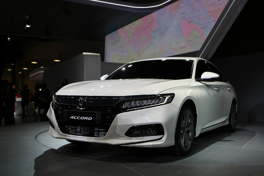 Honda anuncia nova geração do Accord para o Brasil no Salão de SP 2018 — Foto: Marcelo Brandt/G1