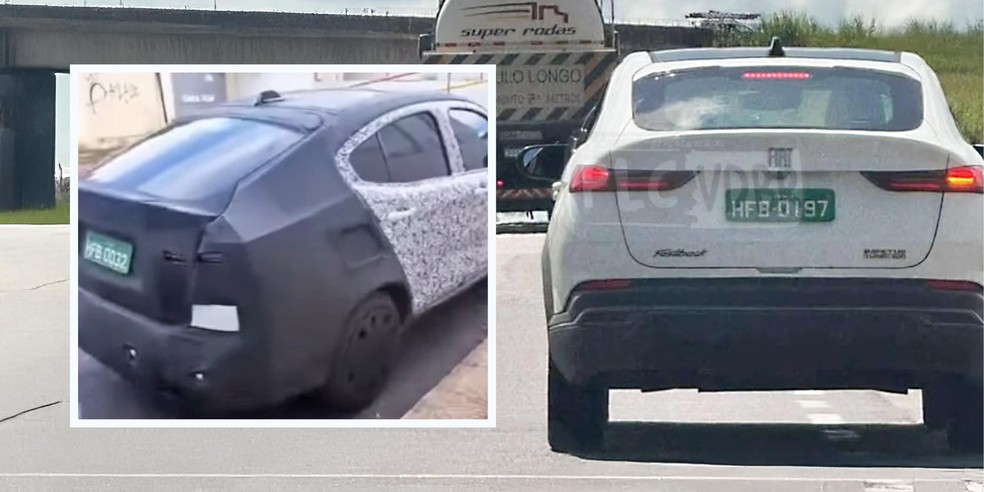 Fiat Fastback foi flagrado com bastante camuflagem — Foto: Placa Verde/Reprodução