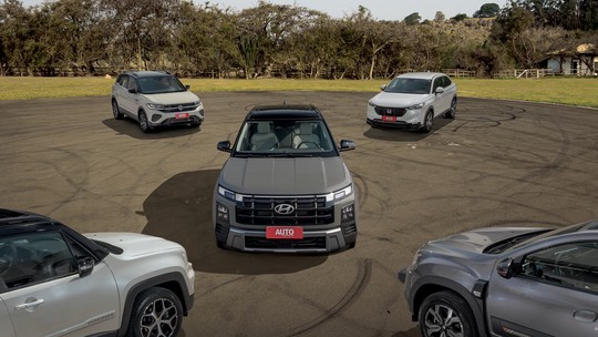 Comparativo: Hyundai Creta 2025 enfrenta T-Cross, Renegade, HR-V e Duster