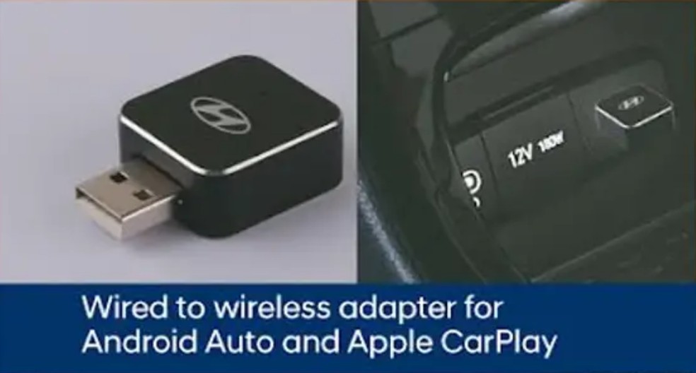 Adaptador wireless do Hyundai Creta indiano é acessório oficial — Foto: Divulgação