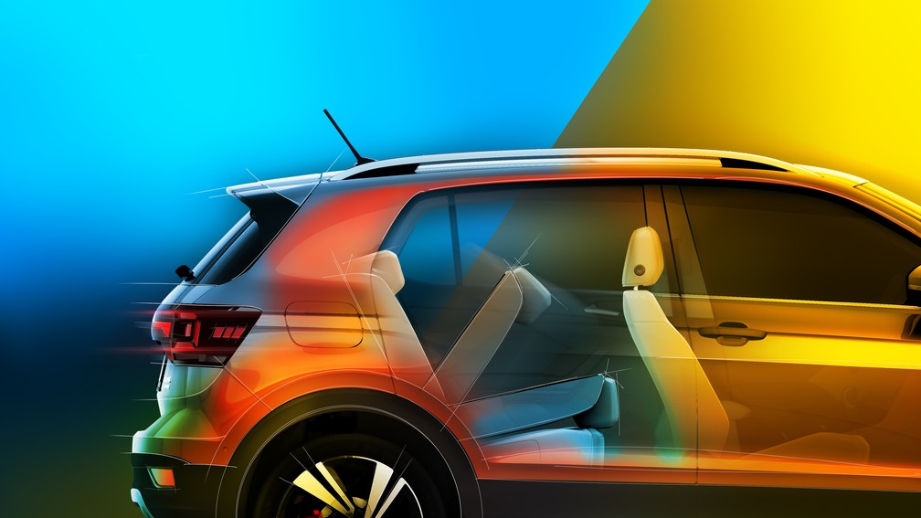 SUV Volkswagen T-Cross terá bancos rebatíveis — Foto: Volkswagen/Divulgação