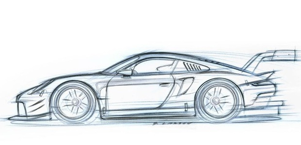 Teaser do Porsche 911 RSR (Foto: Divulgação) — Foto: Auto Esporte