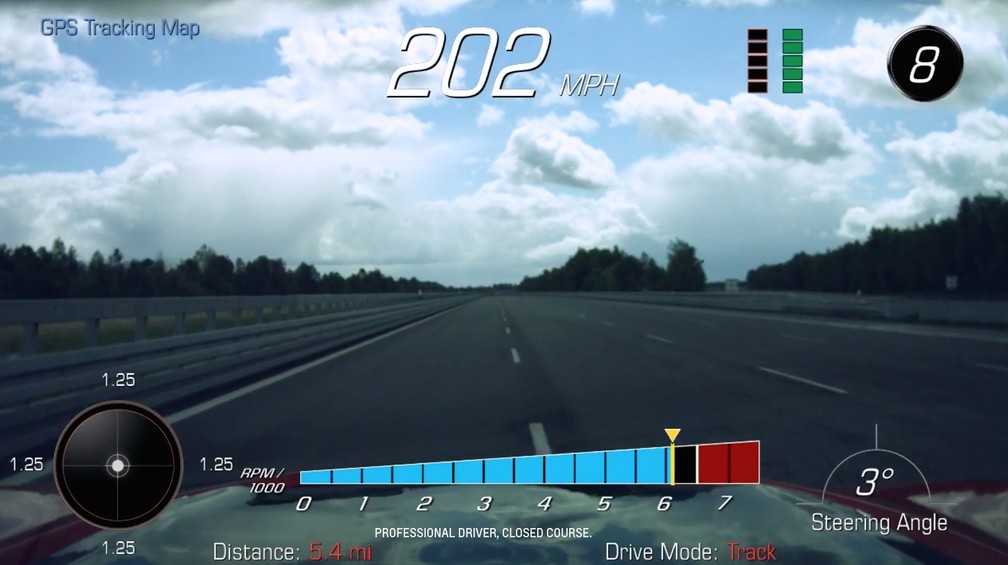 Camaro ZL1 chegou a 325 km/h — Foto: Divulgação