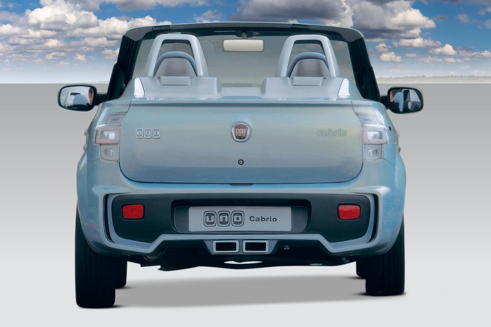 Além do estiloso  teto aberto, Fiat Uno Cabrio arrancava suspiros pelo uso do motor 1.4 turbo de 152 cv do Punto T-Jet — Foto: Auto News Brasil