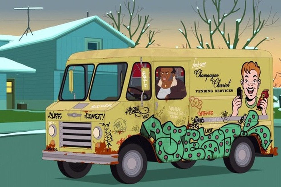 Smoky e suas vans Chevrolet batidas se destacam no desenho (Foto: Divulgação) — Foto: Auto Esporte
