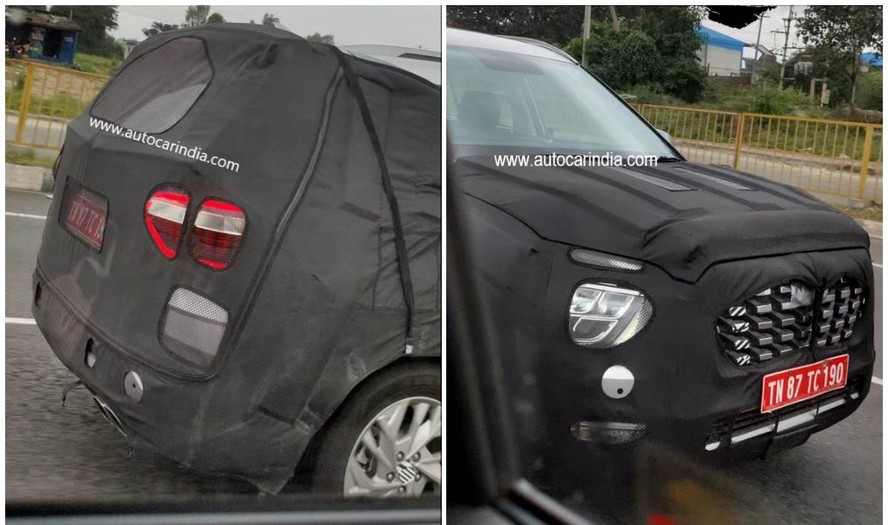 Hyundai Creta de 7 lugares é flagrado com grade frontal exclusiva