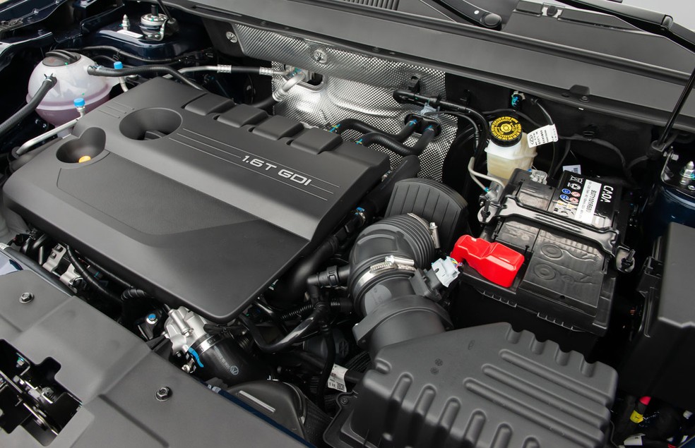 Motor 1.6 do Caoa Chery Tiggo 7 Pro tem injeção direta de gasolina — Foto: Divulgação