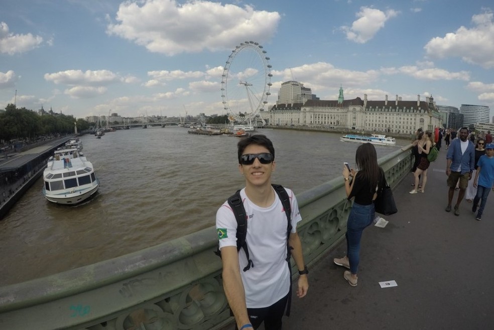 João Pedro Piana durante o evento que ocorreu em Londres no ano passado (Foto: Acervo Pessoal) — Foto: Auto Esporte