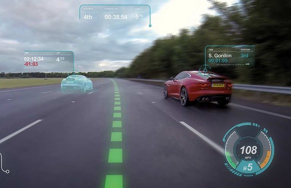 Para-brisa virtual JLR (Foto: Divulgação) — Foto: Auto Esporte