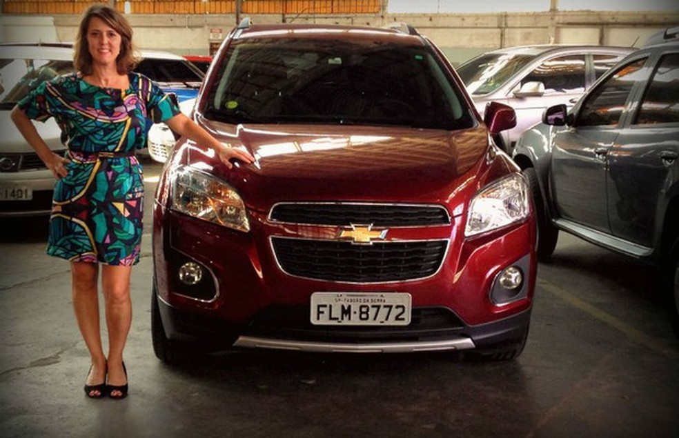 Marina Facirolli é dona de um Chevrolet Tracker (Foto: Aline Magalhães) — Foto: Auto Esporte