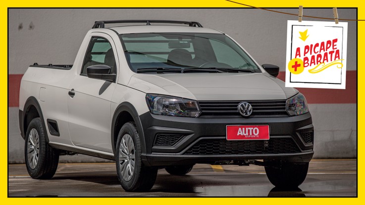 Os carros + baratos do Brasil: Volkswagen Saveiro - A partir de: R$ 93.380 (Robust CS)