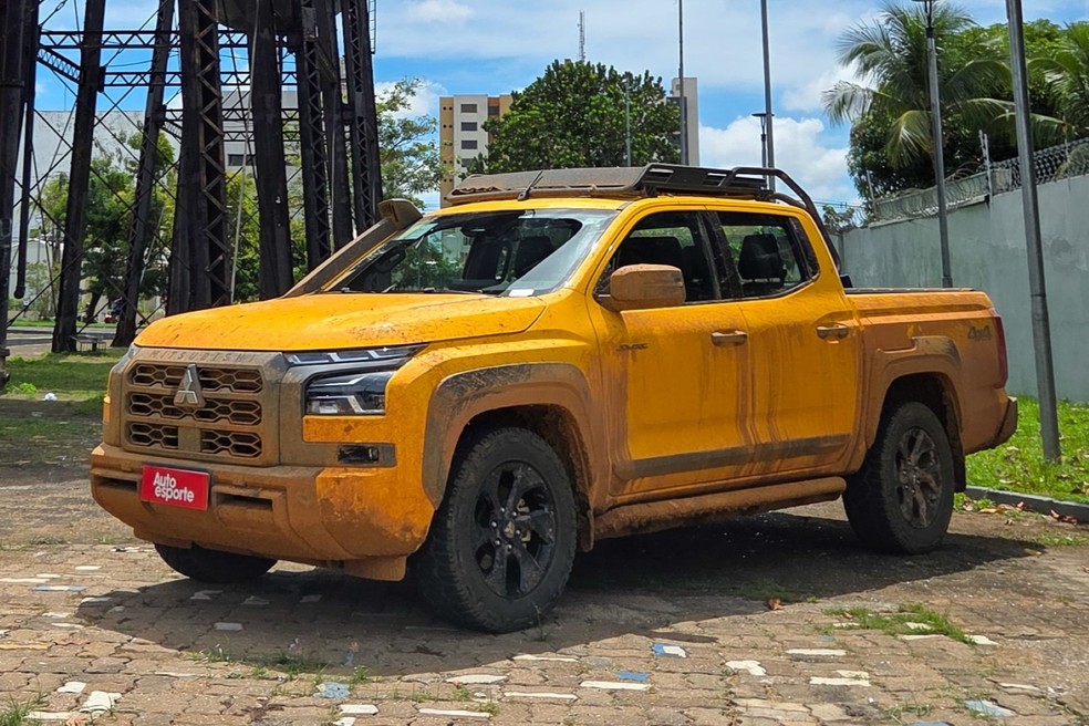 Nova Mitsubishi Triton Savana cumpriu a missão e chegou em Porto Velho (Rondônia)  — Foto: Murilo Góes/Auto News Brasil