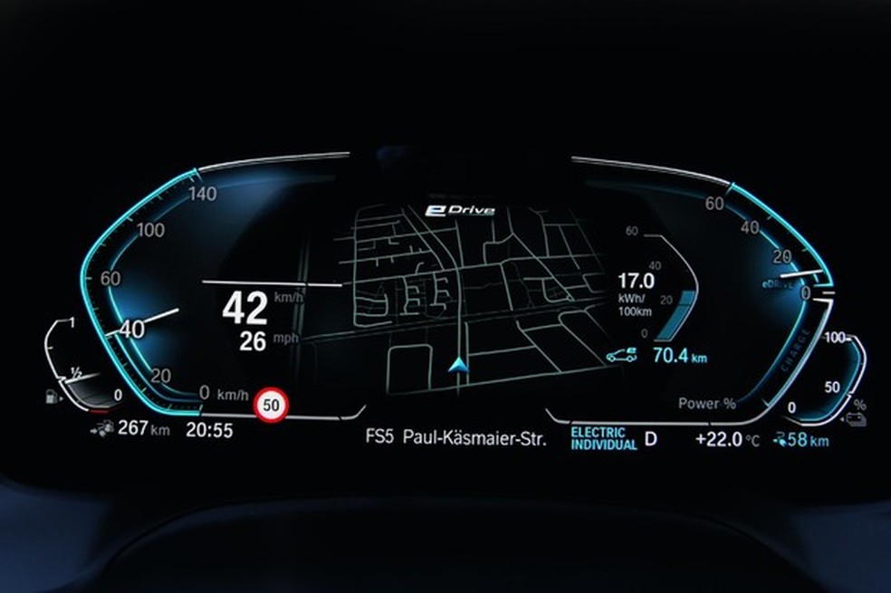 Quadro de instrumentos digital tem várias formas de display (Foto: Divulgação) — Foto: Auto Esporte