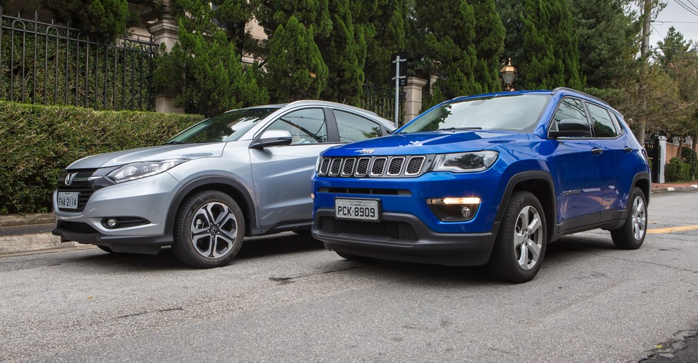 Jeep Compass e Honda HR-V disputam liderança do segmento de SUVs — Foto: Celso Tavares/G1
