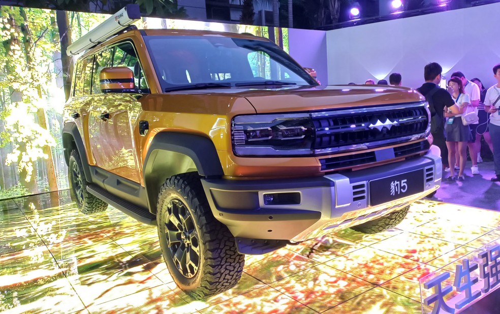 Fangchengbao Bao 5 pode fazer até 1.200 km com apenas uma carga no ciclo chinês — Foto: Ulisses Cavalcante/Auto News Brasil