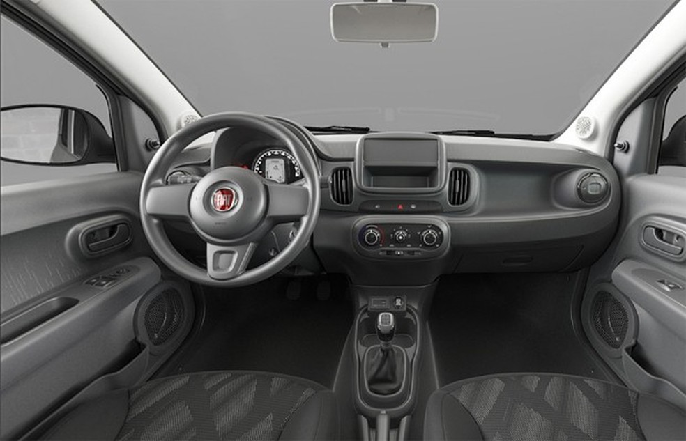 Interior do Fiat Mobi básico (Foto: Reprodução) — Foto: Auto Esporte
