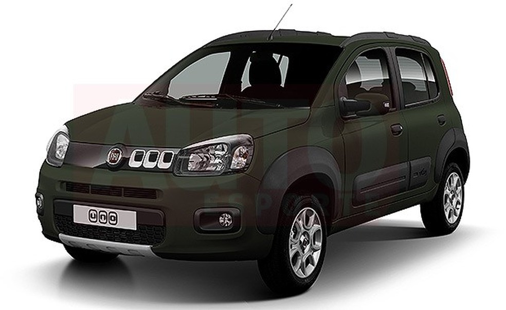 Projeção revela visual do Fiat Uno Way (Foto: Yuri Queiroz/Auto News Brasil) — Foto: Auto Esporte