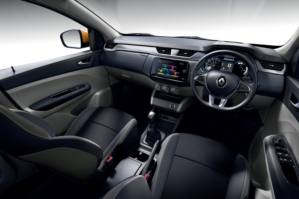 Interior do Renault Triber — Foto: Divulgação