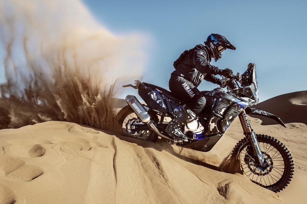 O protótipo da Yamaha Ténéré Raid, mostrado no Salão de Milão — Foto: Divulgação