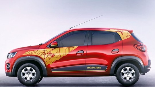Renault Kwid ganha uniformes de Capitão América e Homem de Ferro