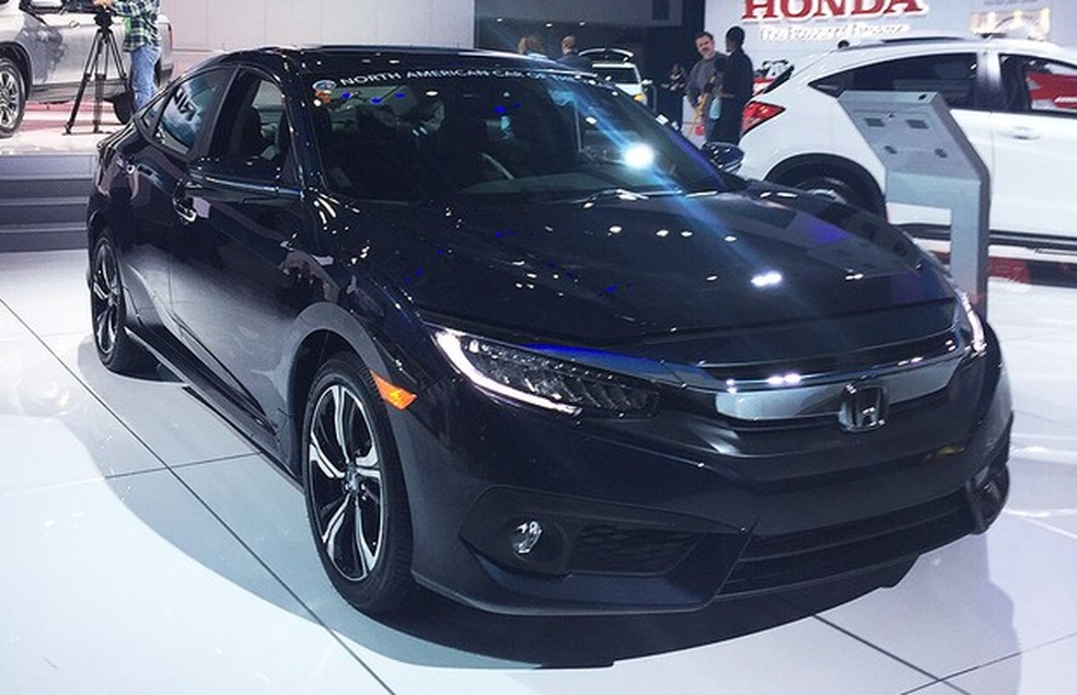 Honda Civic Touring no Salão de Detroit 2016 (Foto: Michelle Ferreira/Auto News Brasil) — Foto: Auto Esporte