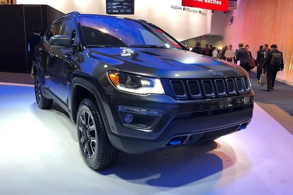 Compass híbrido foi exibido durante a CES, maior feira de tecnologia do mundo (Foto: Michelle Ferreira/Auto News Brasil) — Foto: Auto Esporte