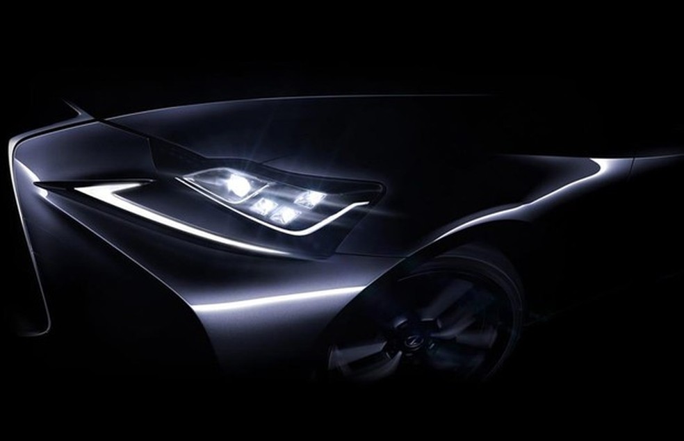 Lexus divulga teaser do facelift do IS (Foto: Divulgação) — Foto: Auto Esporte