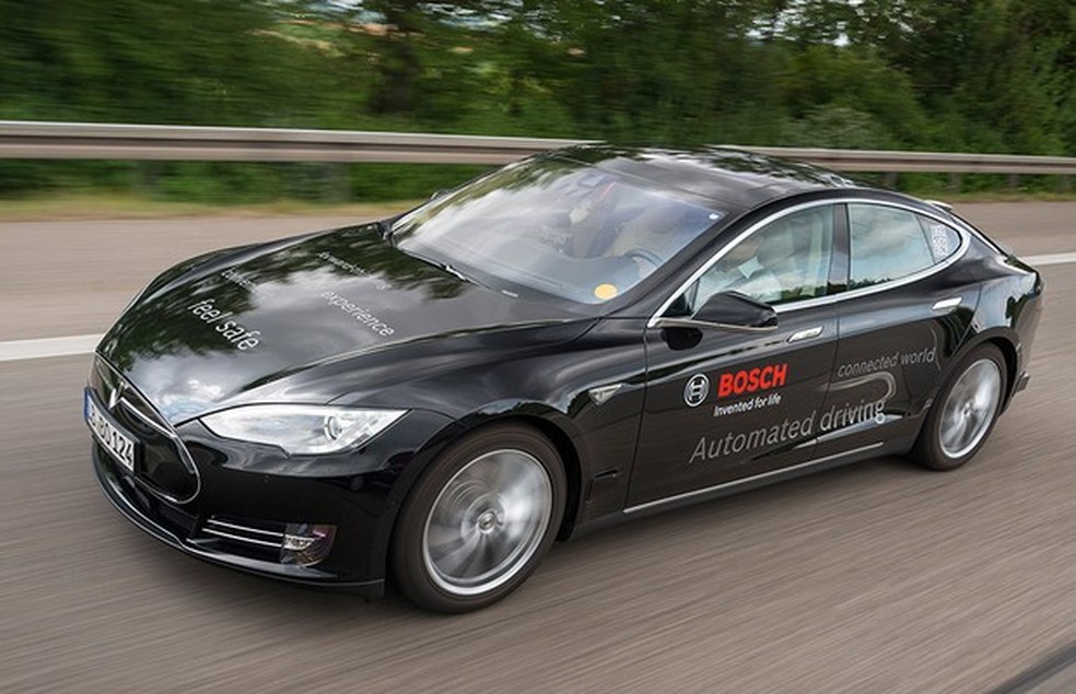 Tesla S autônomo desenvolvido com a Bosch (Foto: Bosch) — Foto: Auto Esporte